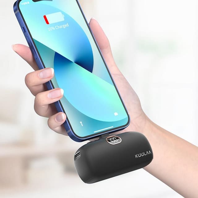 KUULAA 18W 5000mAh bærbar telefonoplader USB-C 2 porte