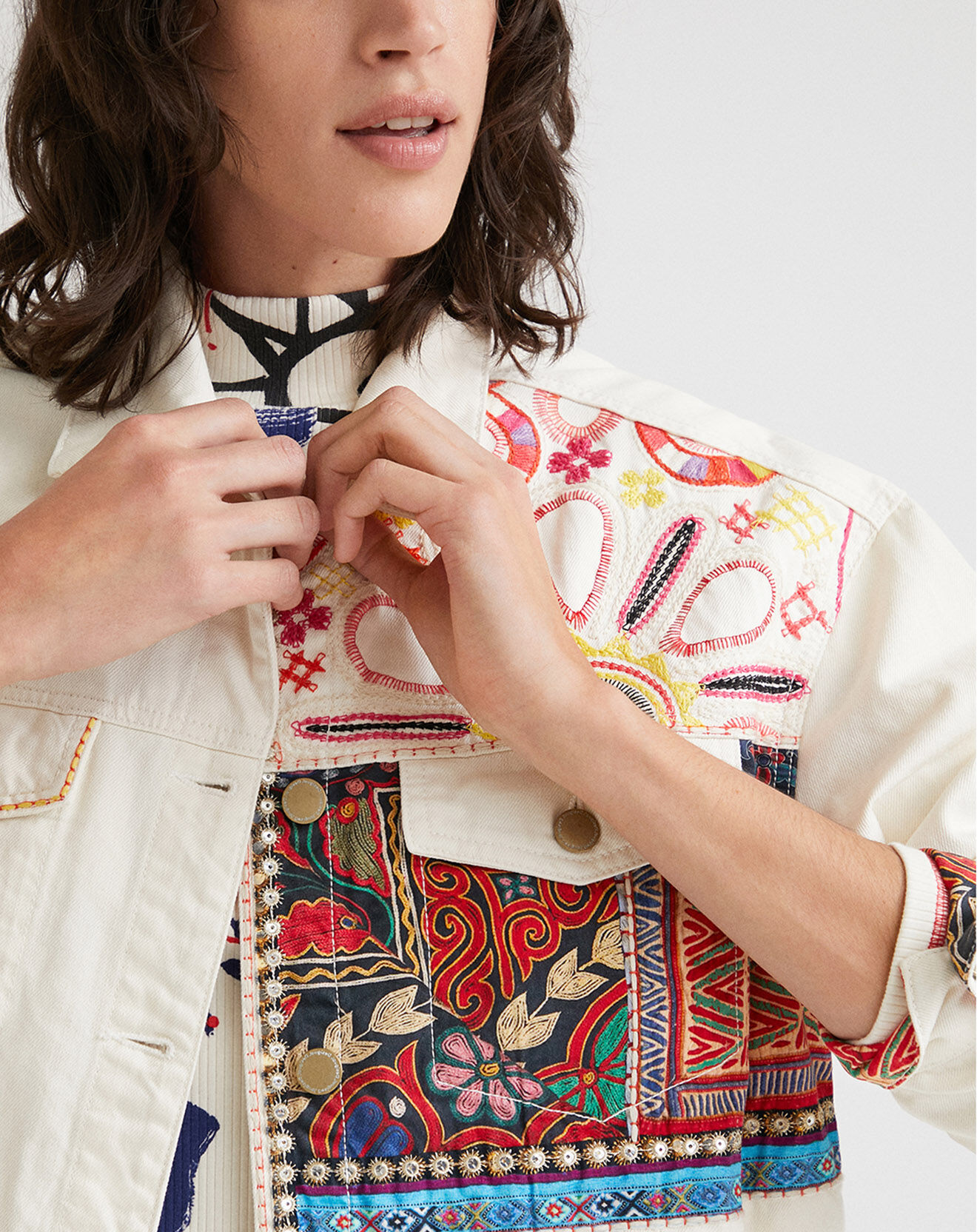 Desigual Veste en jean Jade blanche