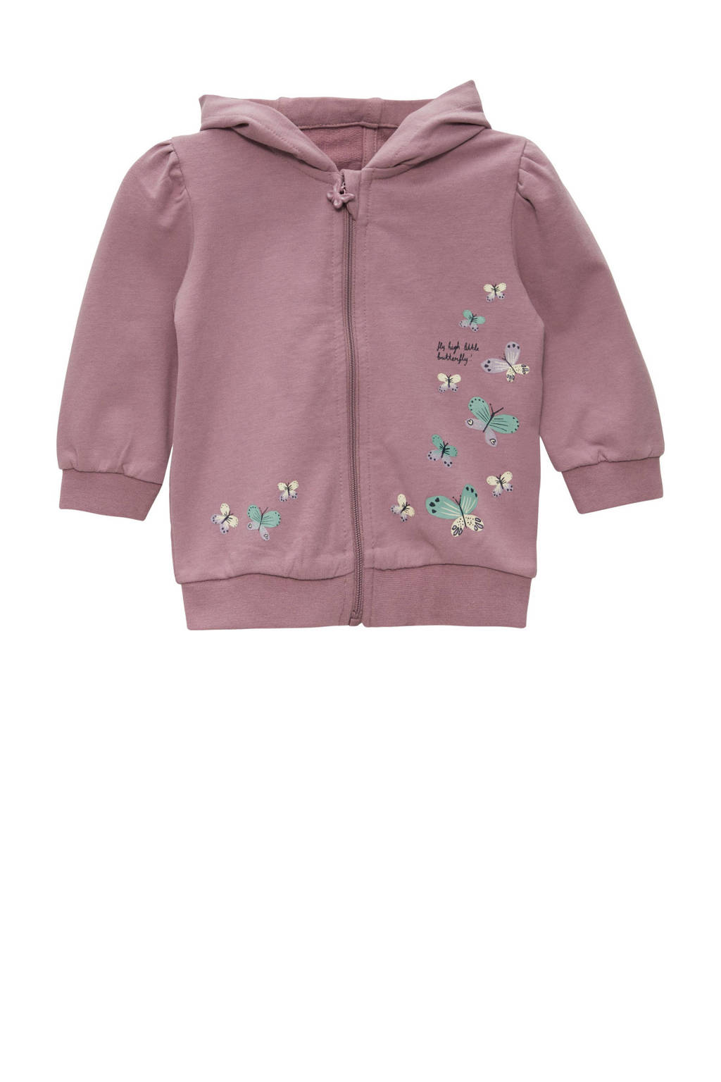 s.Oliver baby sweatvest met printopdruk lila