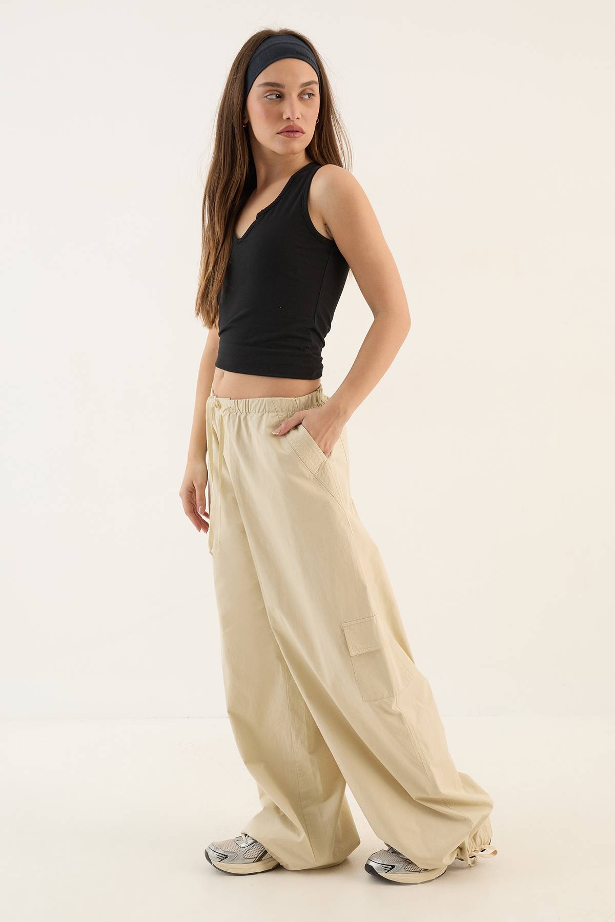 Pantalon Cargo En Sergé Lavé Dsgn Studio