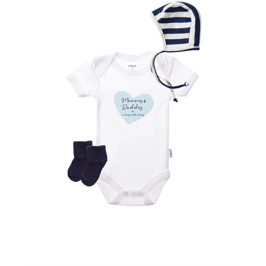 Liliput Erstausstattungsset Mommy+Daddy weiss blau