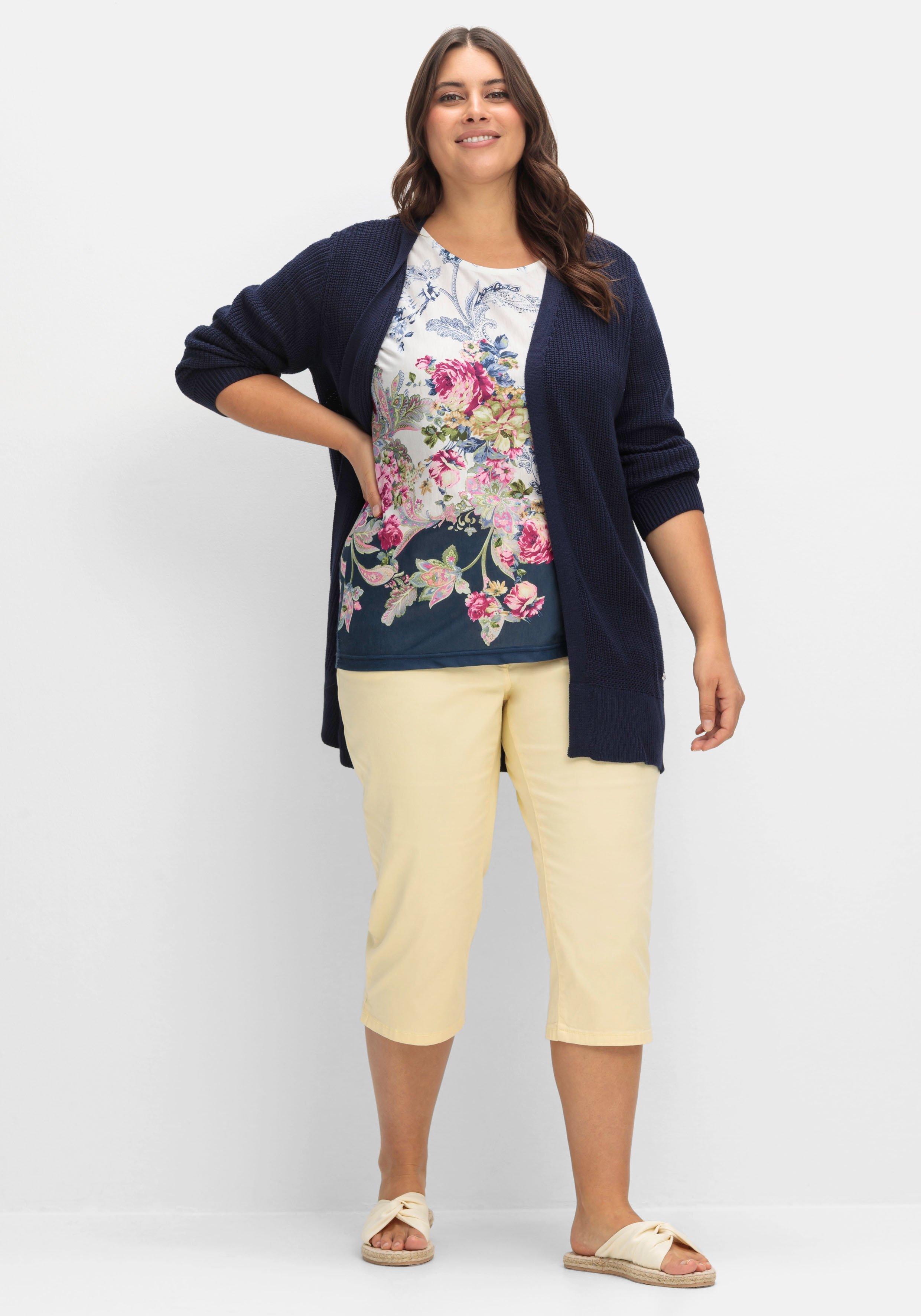 Shirt mit Blumenprint, in bügelfreier Qualität