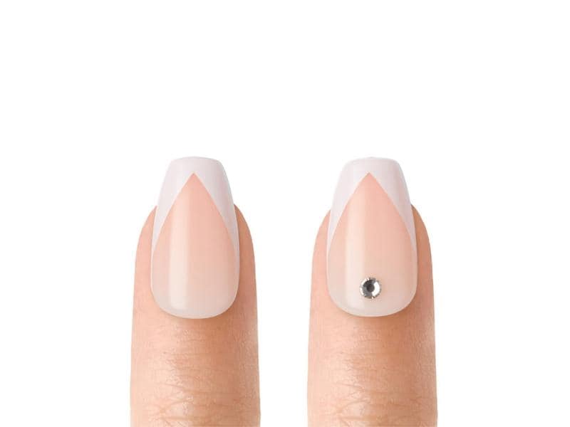 Kiss Kunstfingernagel-Set ImPress Medium So French 30 Stück Kunstnägel Set selbstklebend