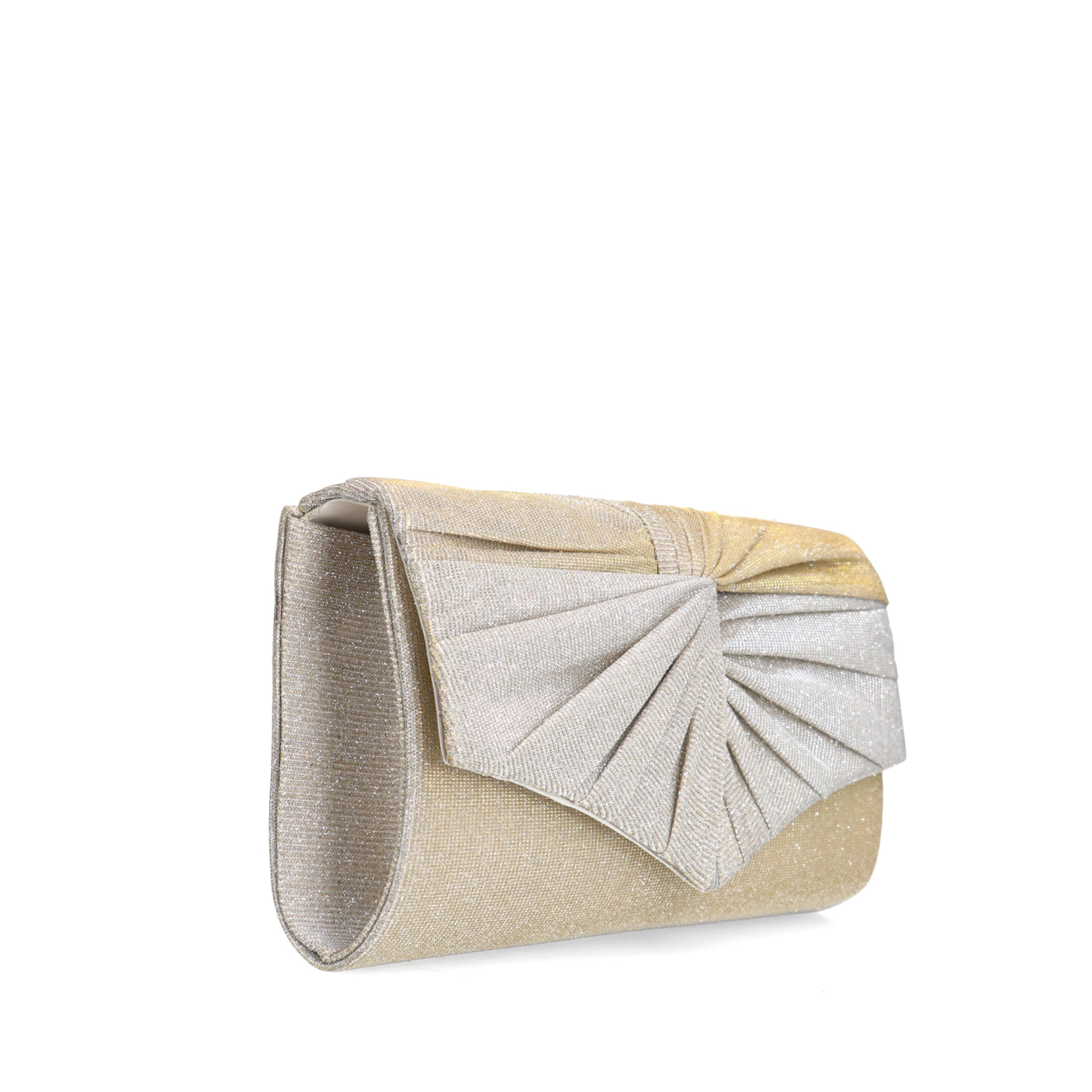 Zilverkleurige glitter clutch