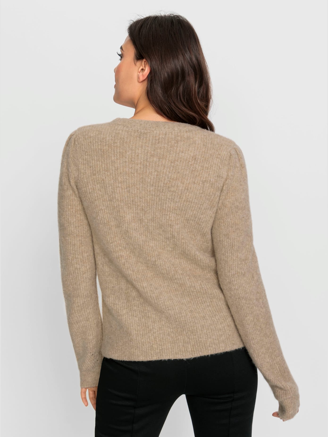 Veste en tricot fil chiné doux