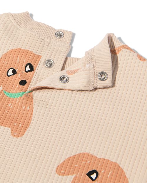 t-shirts côtelés pour bébé - 2 pièces sable