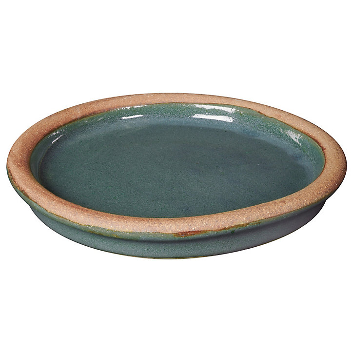 Soucoupe Romance en terre cuite émaillée artisanale diametre 17.5cm h. 3cm Deroma
