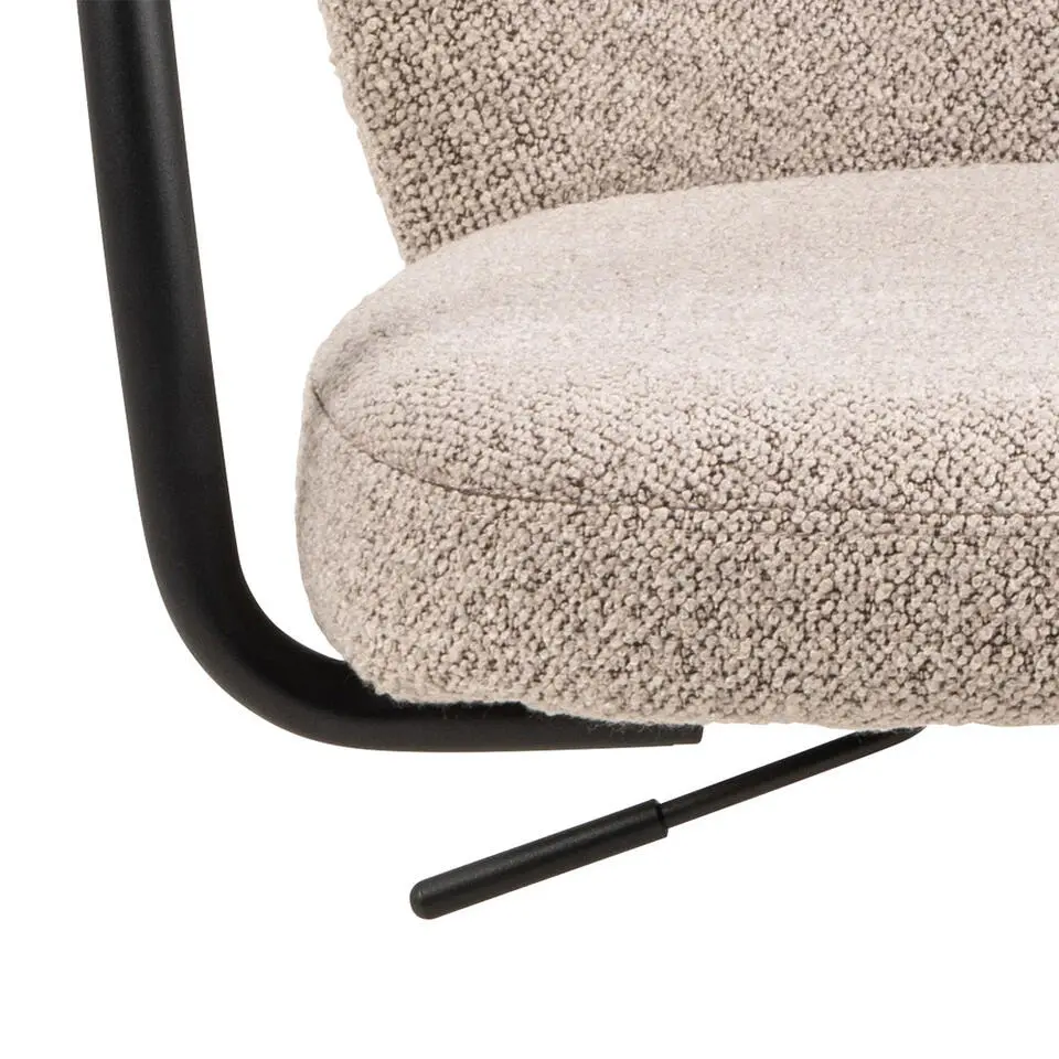 Bureaustoel Beige Stof - Zithoogte 55cm - Santiago