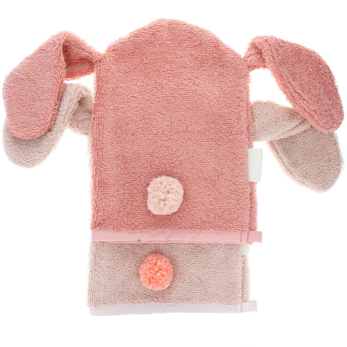 Gant de toilette lapin rose
