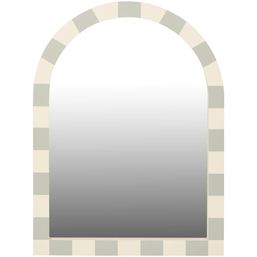 Miroir avec bord à rayures