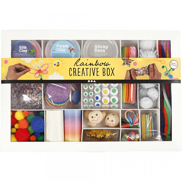 Kreativ Box mit div. Bastelmaterialien