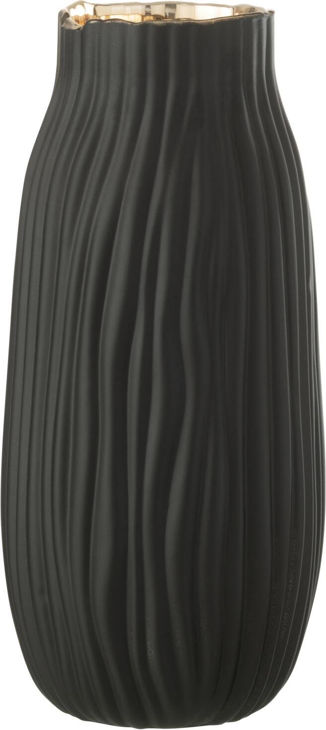 J-Line vaas Do zwart D 14 H 30 cm