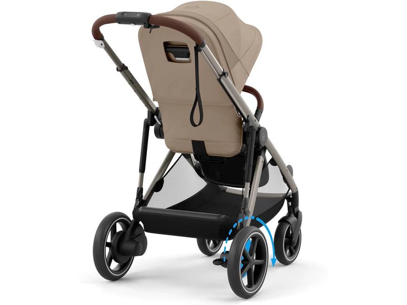 CYBEX Gold Kinderwagen eGazelle S Beige Elektrischer Kinderwagen mit 20 Kombinationen
