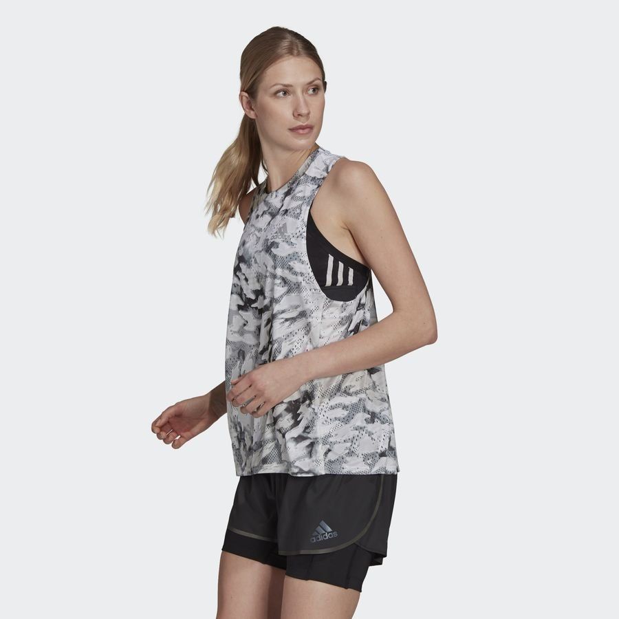 adidas Débardeur Fast Graphic - Gris/Blanc Femme