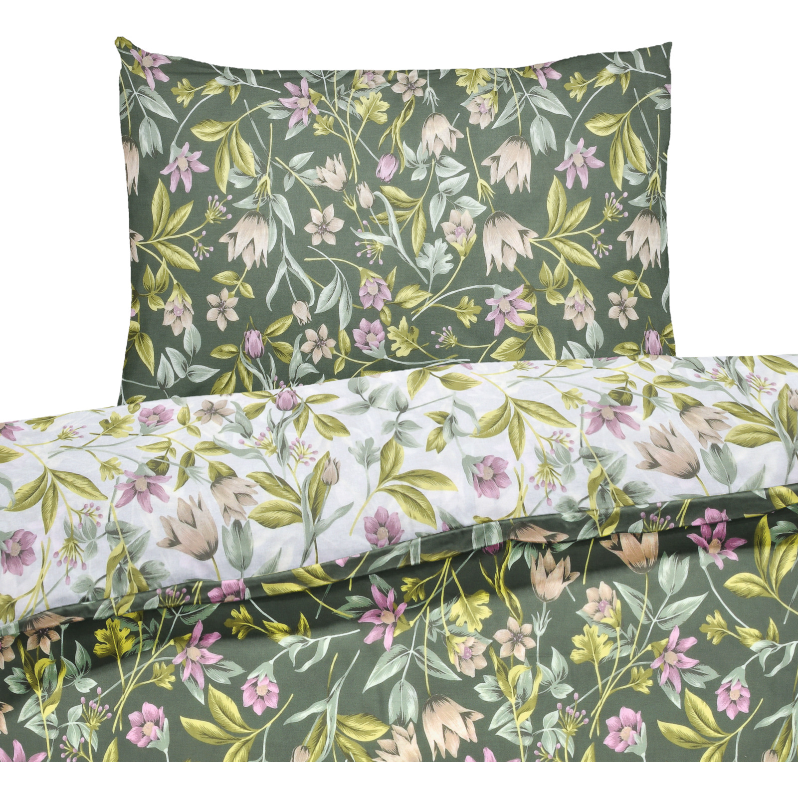 Bettwäsche Blumenzauber 200x210 2x65x65 Bettanzug Fra