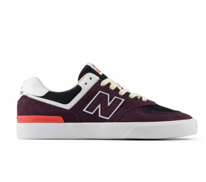 New Balance Numeric NM574 Plum Brown White 7 US / 40 EU