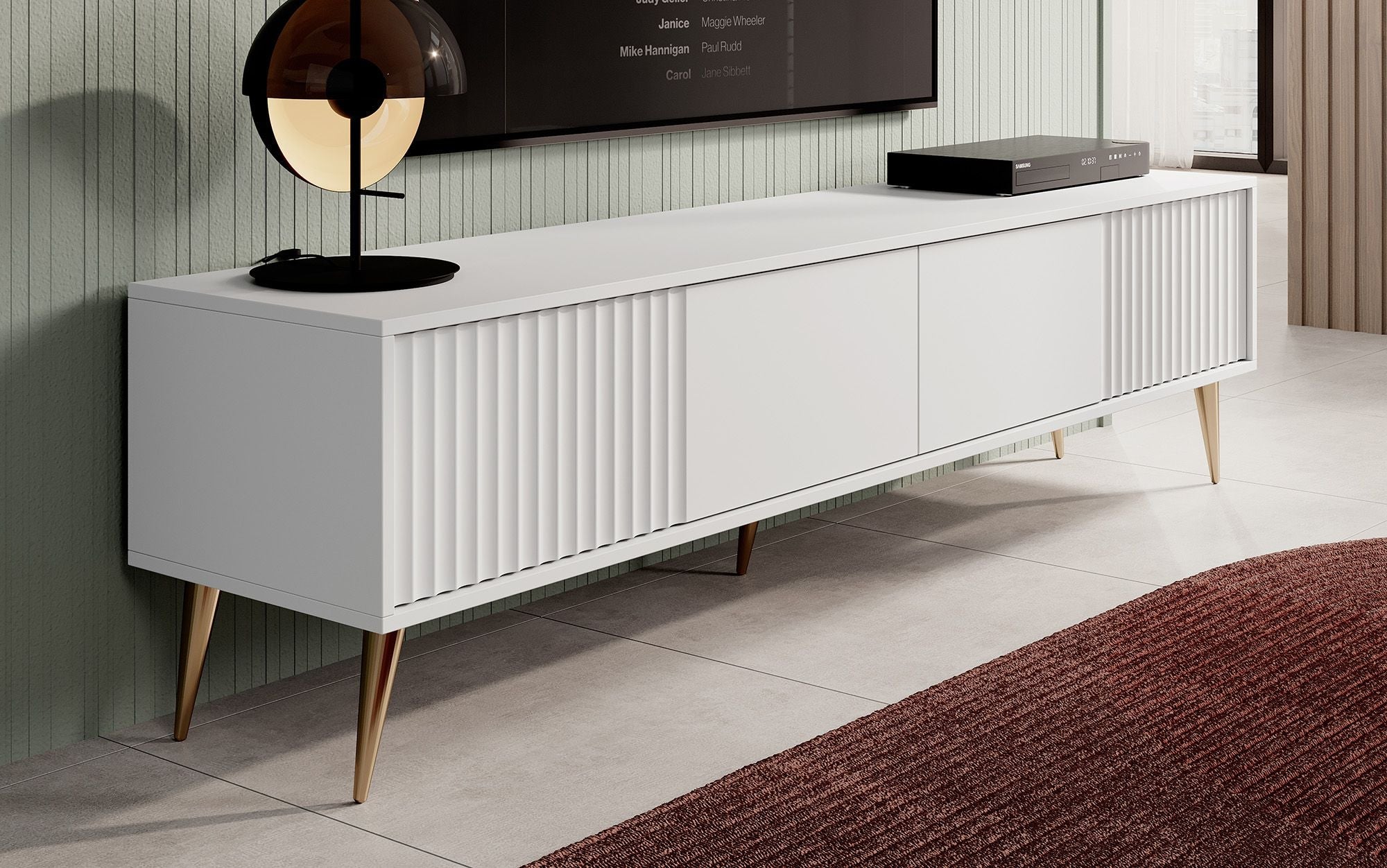 Meubella - TV-Meubel Winq 2 - Wit - 180 cm