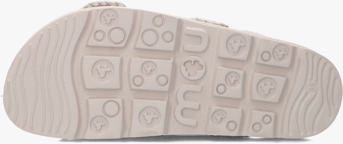 grijze mou slippers low bio sandal 2buckles monoch