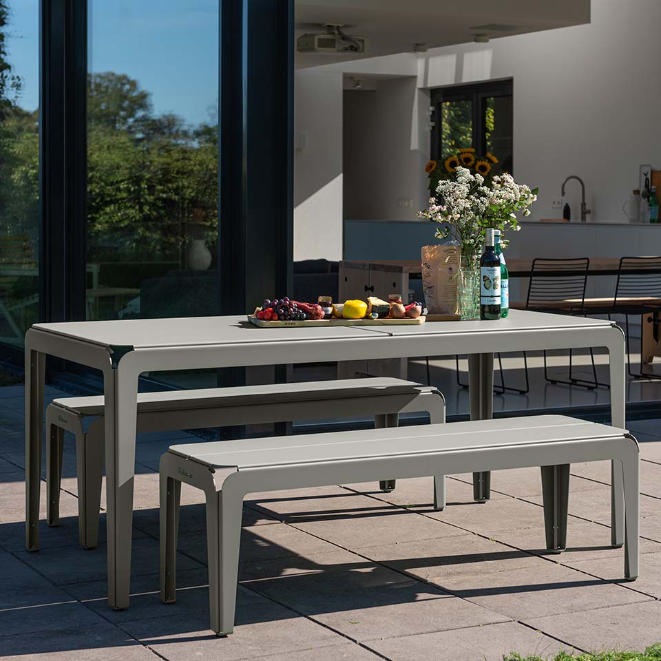 Bended tuintafel 180x90 Agate Grey