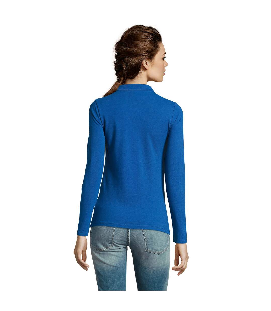SOLS - Polo manches longues PERFECT - Femme (Bleu roi) - UTPC2908