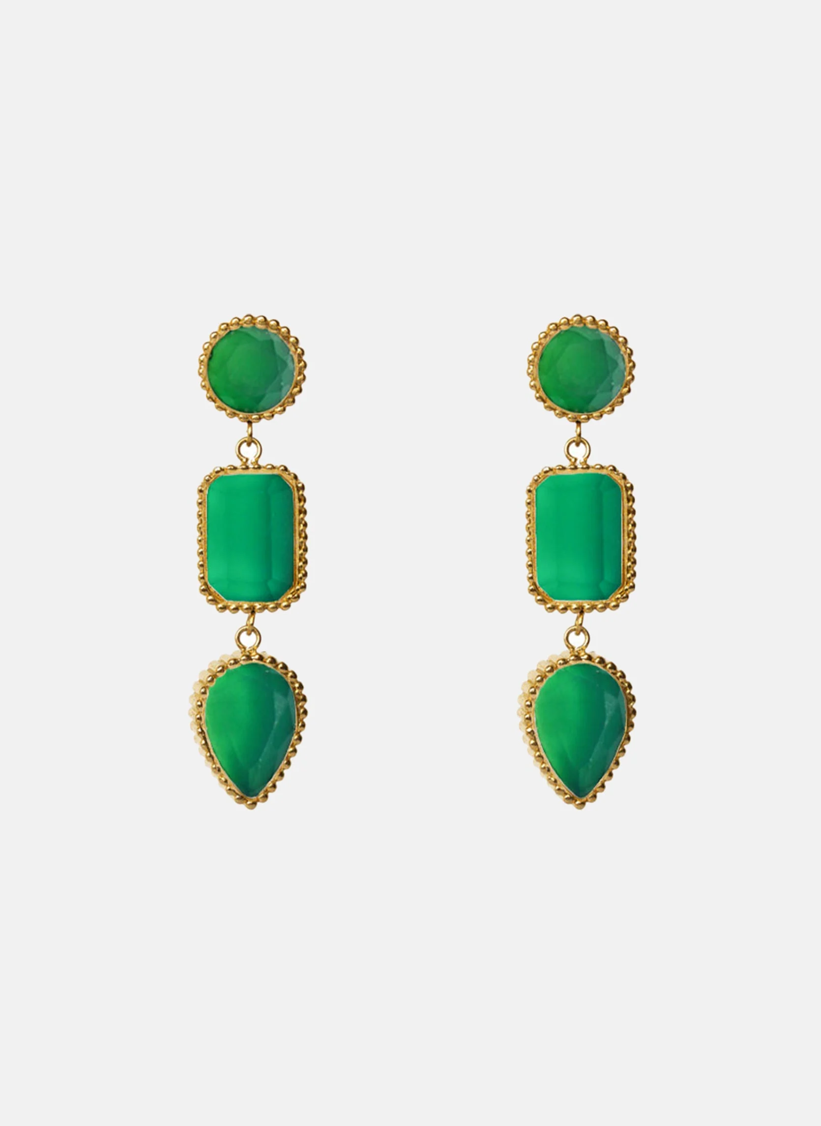 PERSEPHONE - Boucles d'oreilles pendantes persephone | Vert