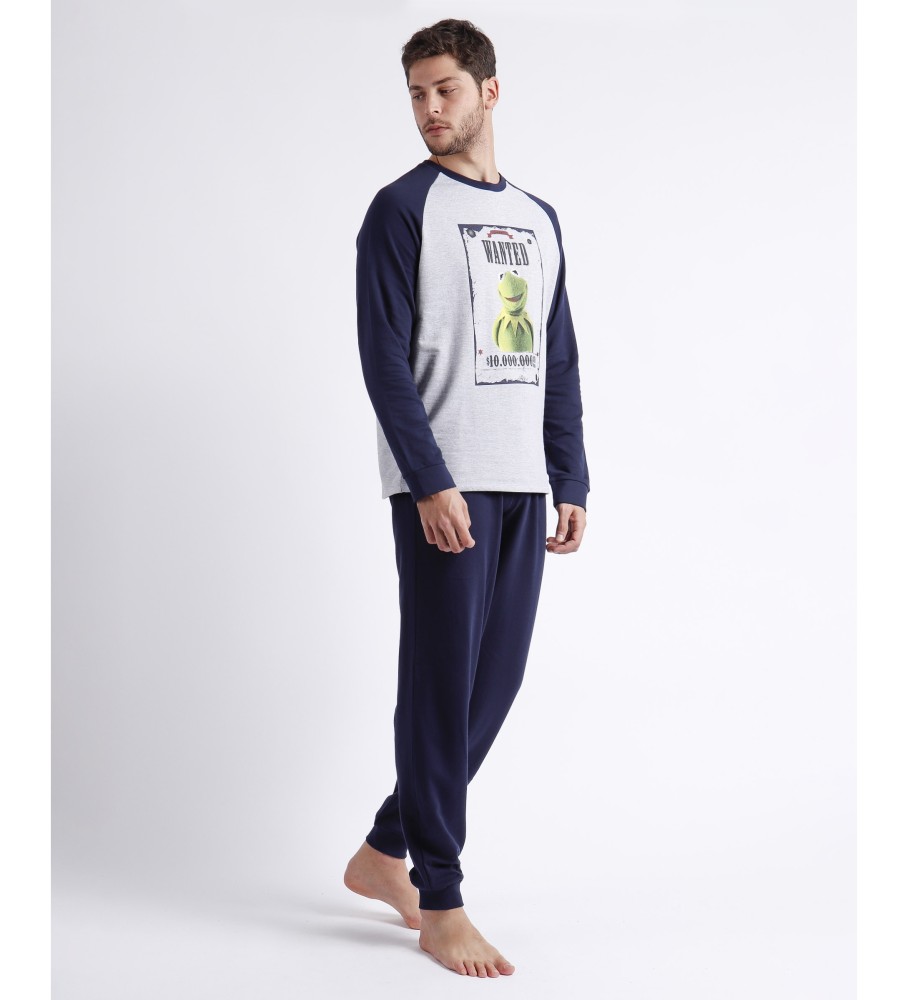 Pijama de manga comprida da Disney com o Kermit procurando um marinheiro.