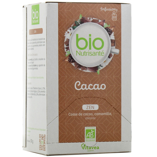 Nutrisanté infusion bio cacao zen - Tisane détente arôme chocolat