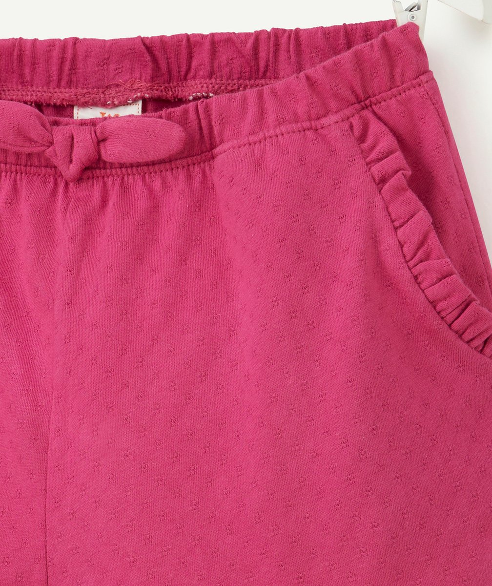 SHORT FILLE FUCHSIA EN COTON