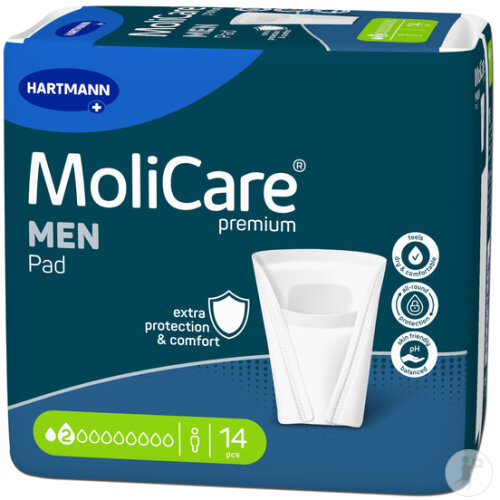 Hartmann MoliCare Premium Men Pad 2 Gouttes 14 Pièces