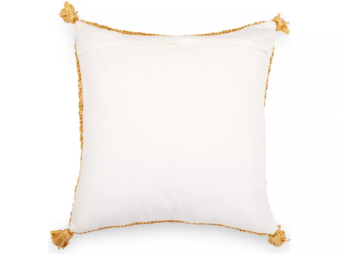 Coussin de style boho Bali - Housse et Rembourrage inclus - Carmel Crème