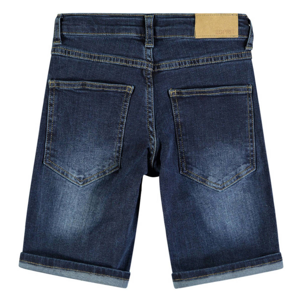 ESPRIT regular fit denim short blue dark wash
