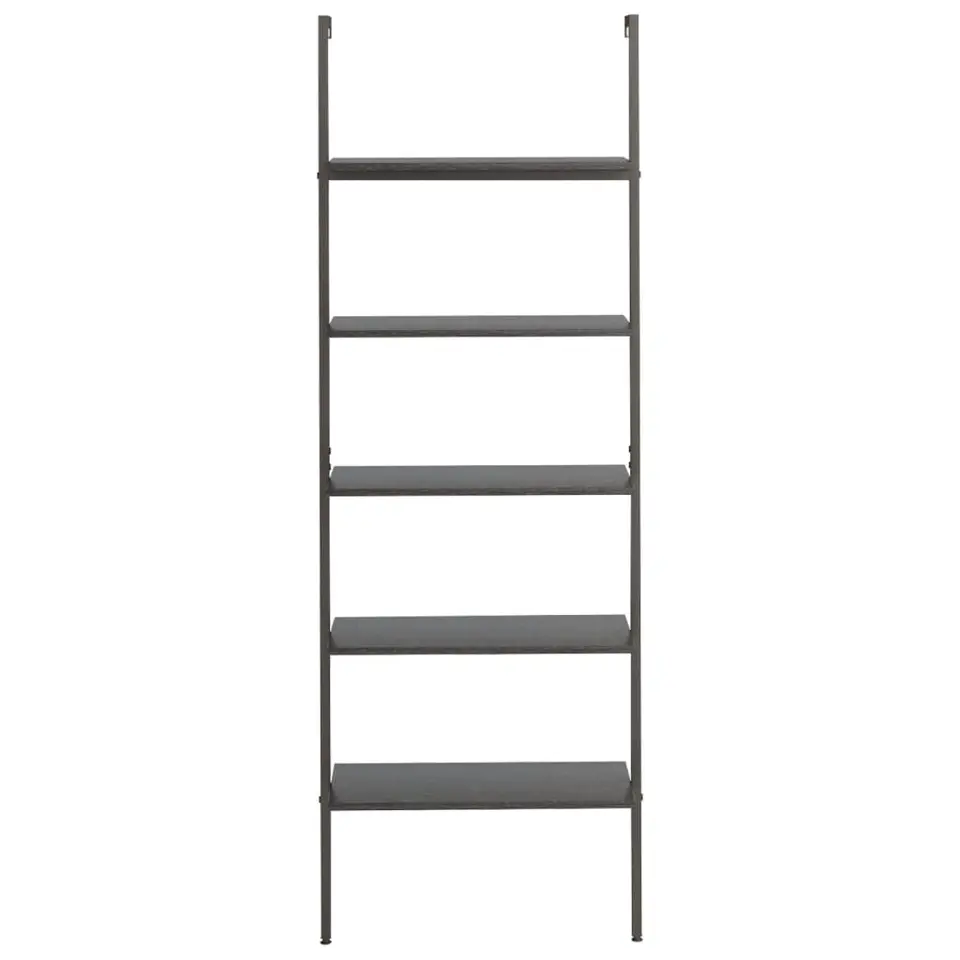 vidaXL - Ladderrek - Zwart - Bewerkt hout
