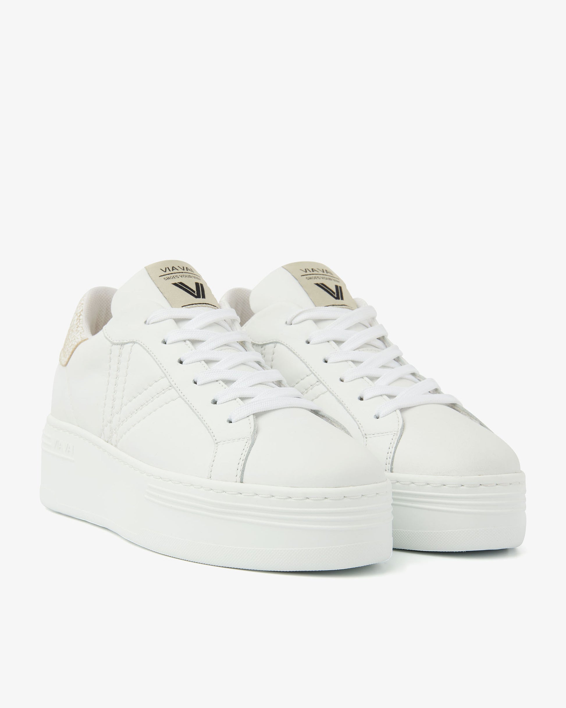 VIA VAI witte dames sneakers Isa Layne