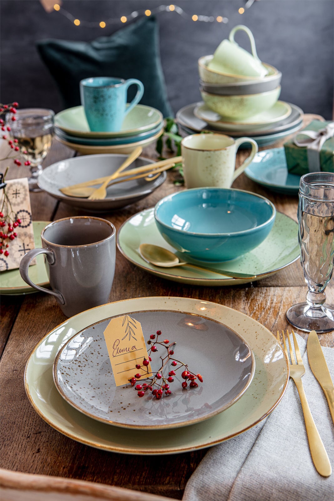 CreaTable Kombiservice NATURE COLLECTION 20-teilig mehrfarbig