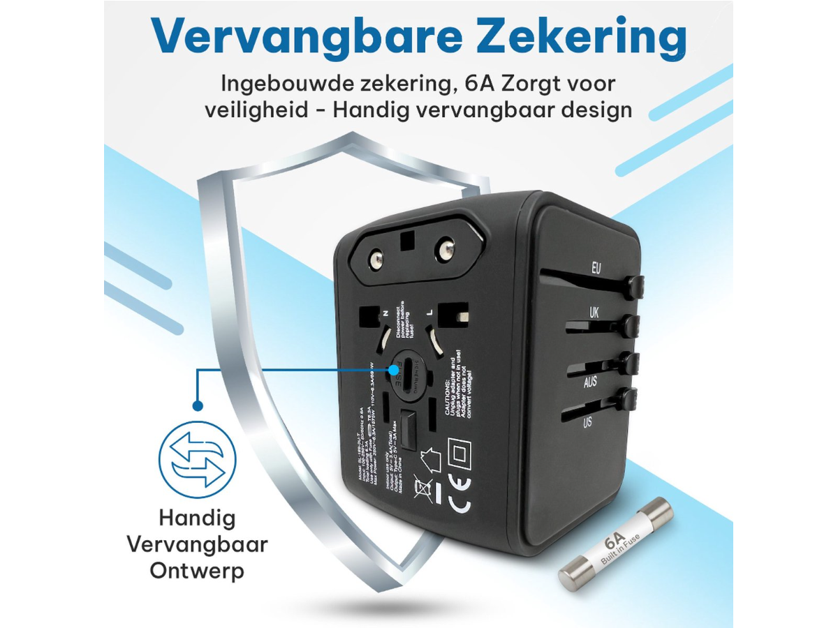 TravelHawk wereldstekker