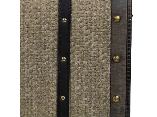 Valise en bois argenté 45x30x16/38