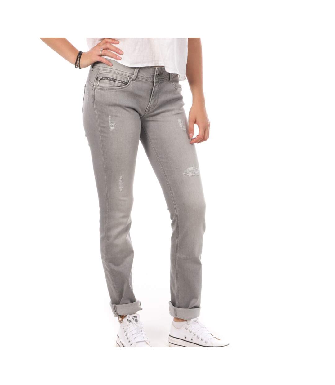 Jean Slim Gris Femme Pepe jeans Katha