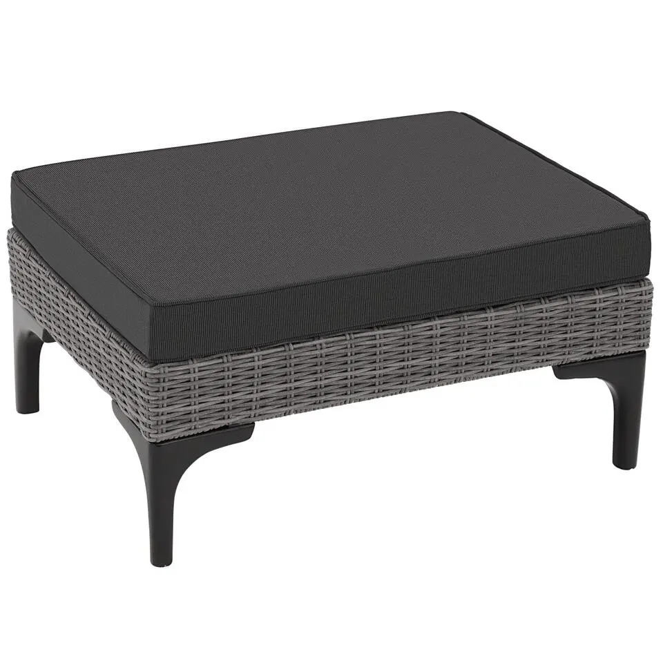 tectake Wicker lounge Bellaria met aluminium frame, Grijs