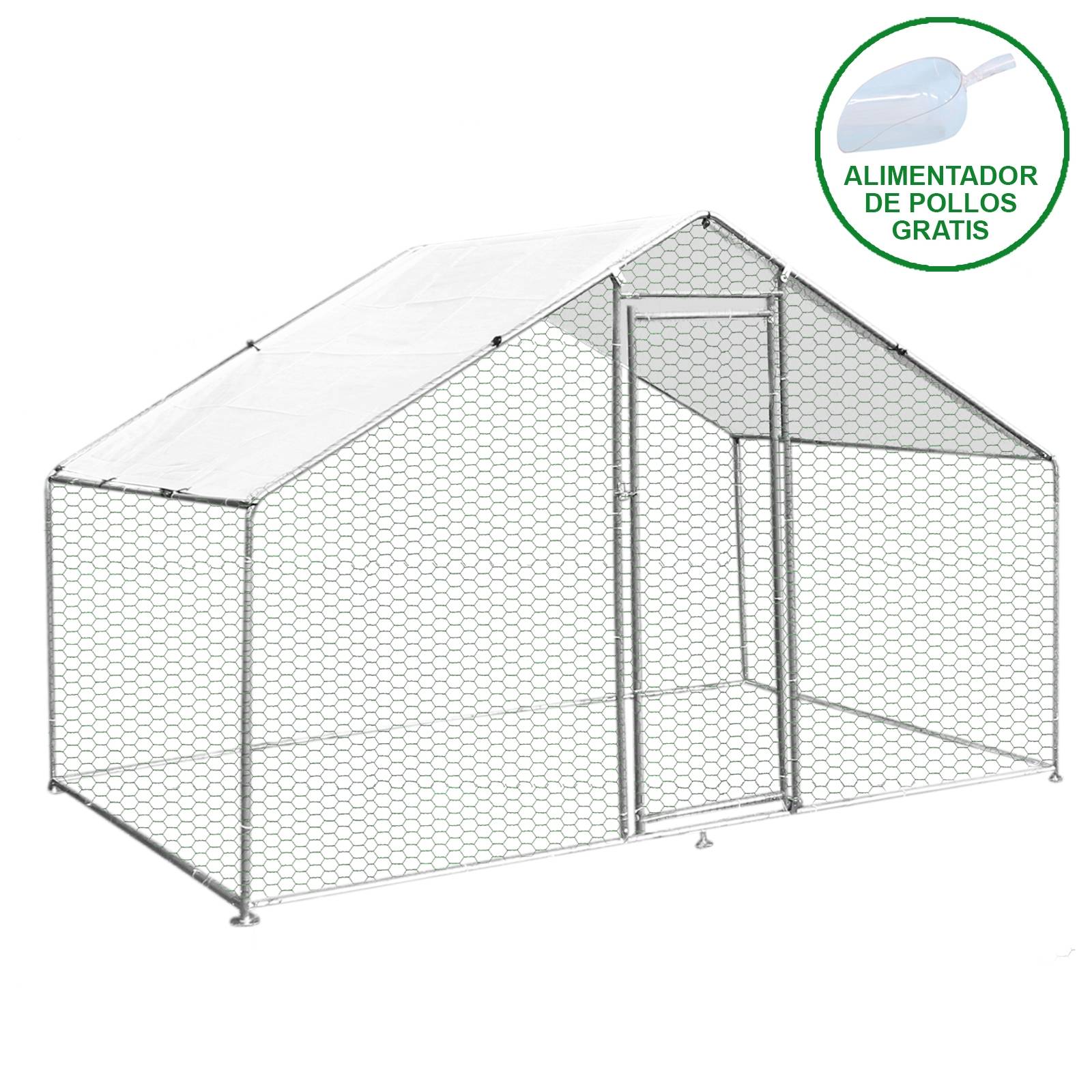 Gaiola para aves, cercado, caixa para galinhas, aço, 4m x 2m x 2m