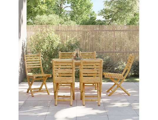 VIDAXL - Chaise pliante Chaises pliables de jardin lot de 6 43x54x88 cm bambou