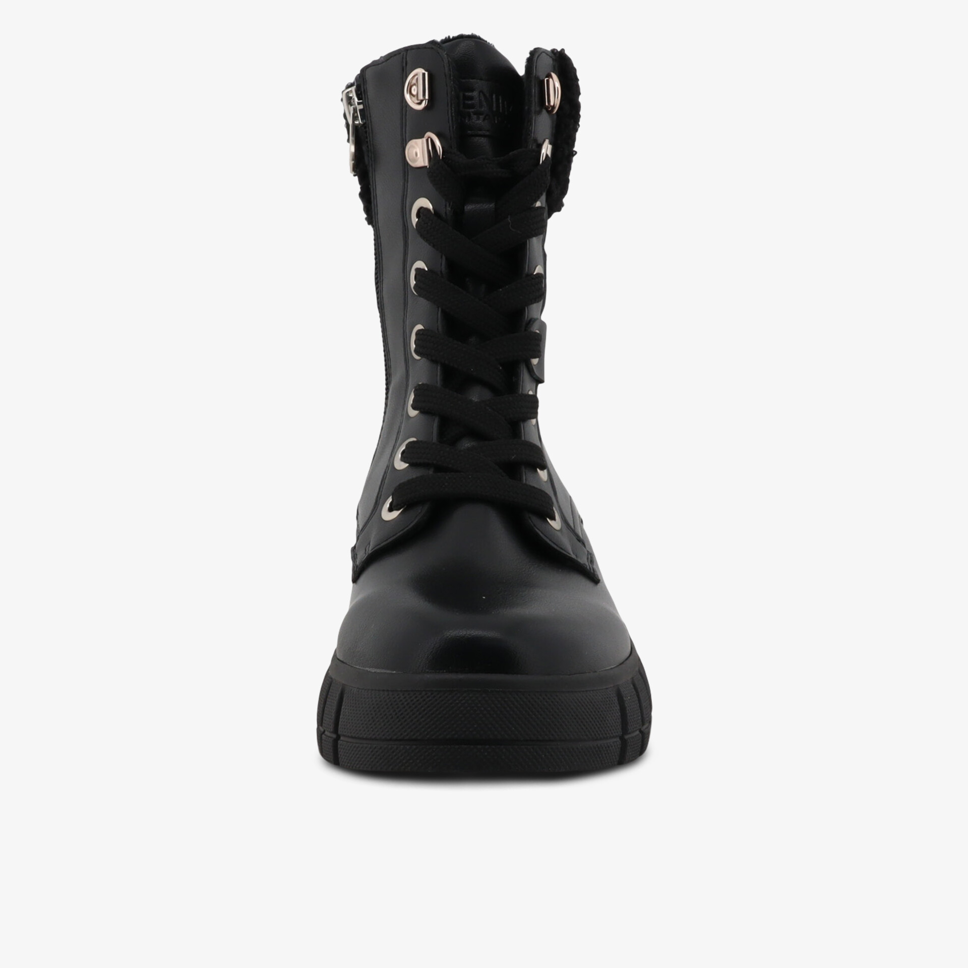 TOM TAILOR Damen Schnürstiefeletten schwarz