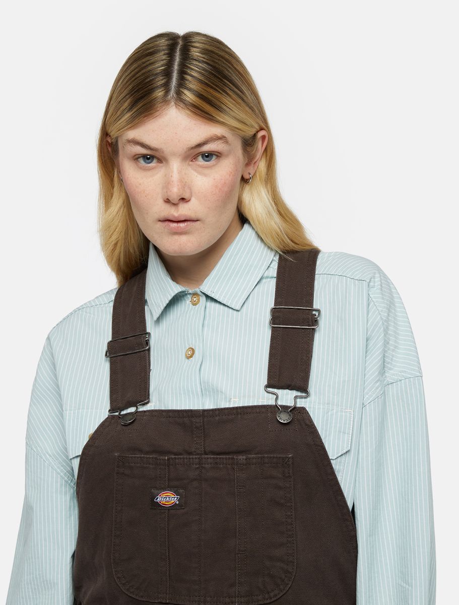 Dickies Women Duck Canvas Bib Desert Sand