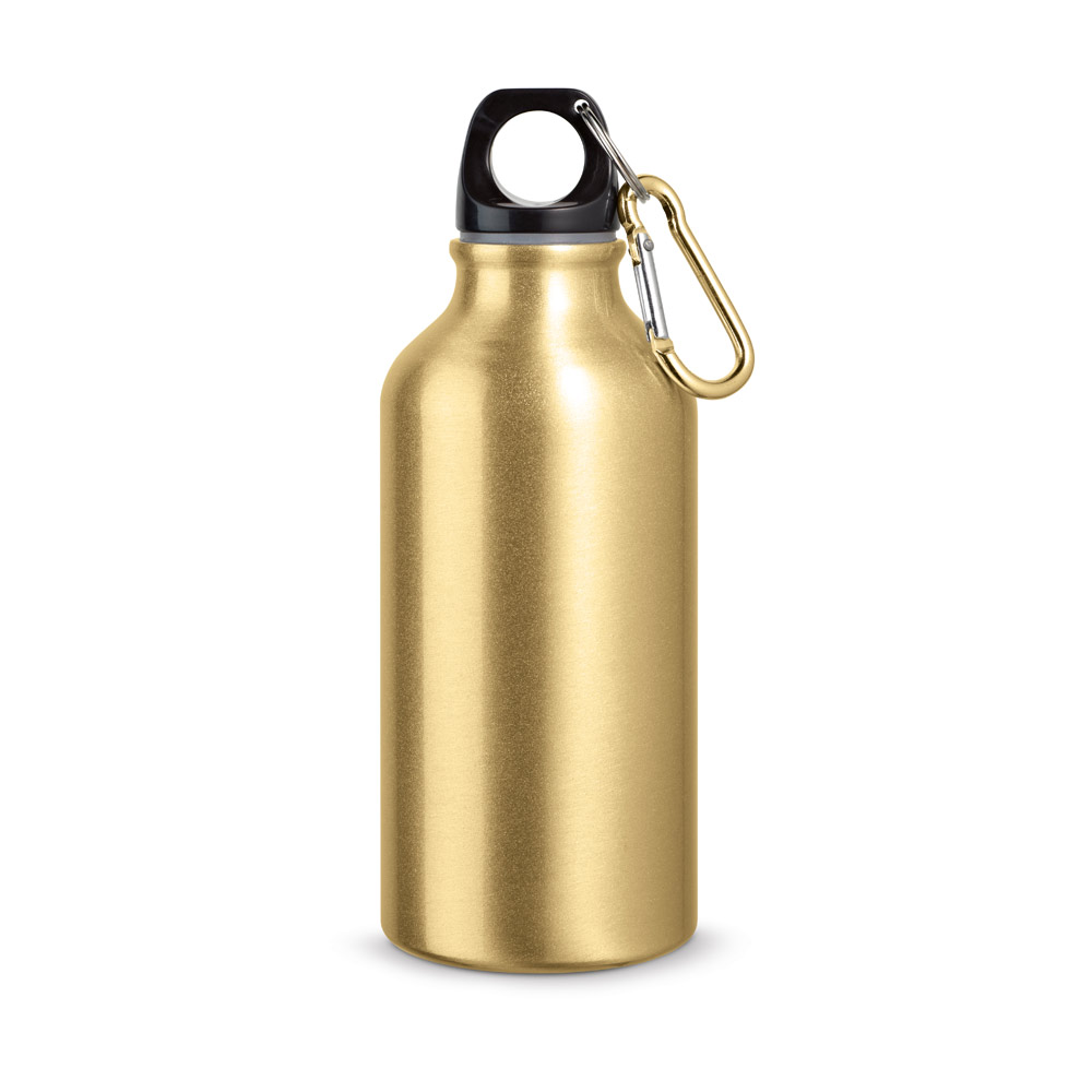 hi!dea 94601 - Bouteille de sport 400mL en aluminium avec mousqueton