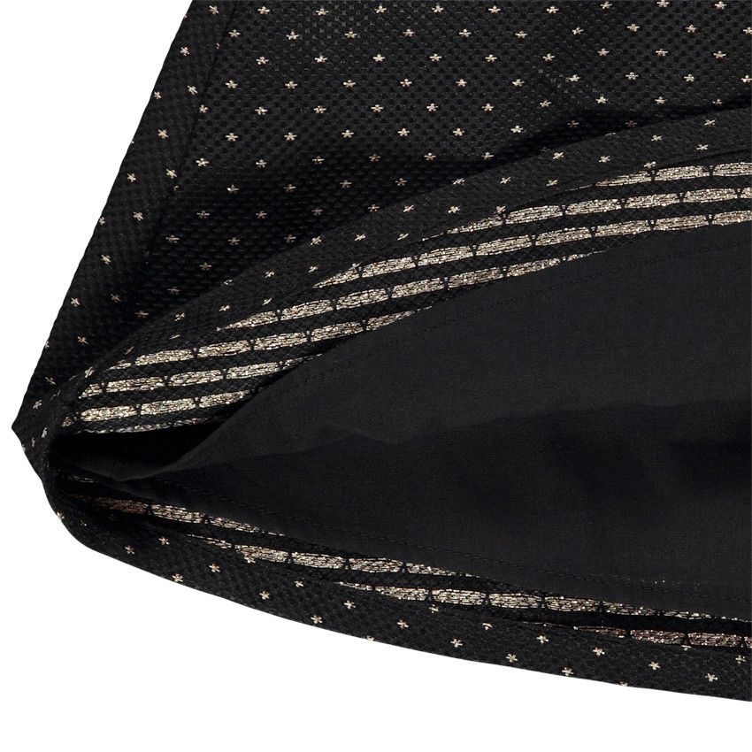 Jupe en jacquard imprimé étoiles lurexées pour fille - Noir