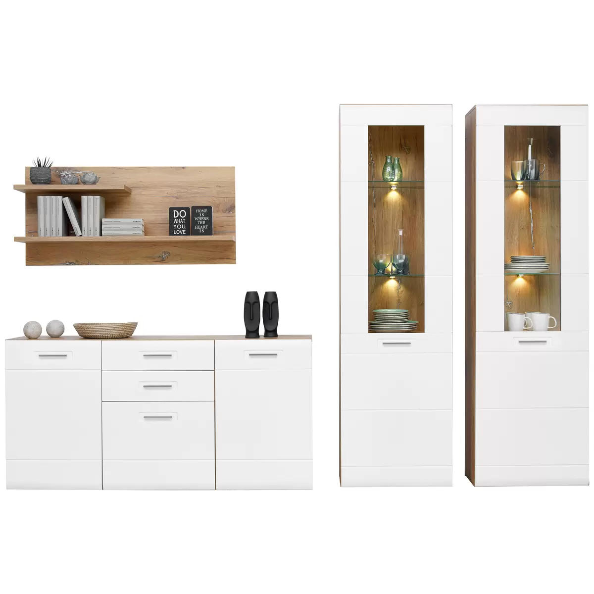 Sideboard Auris Eiche,weiss