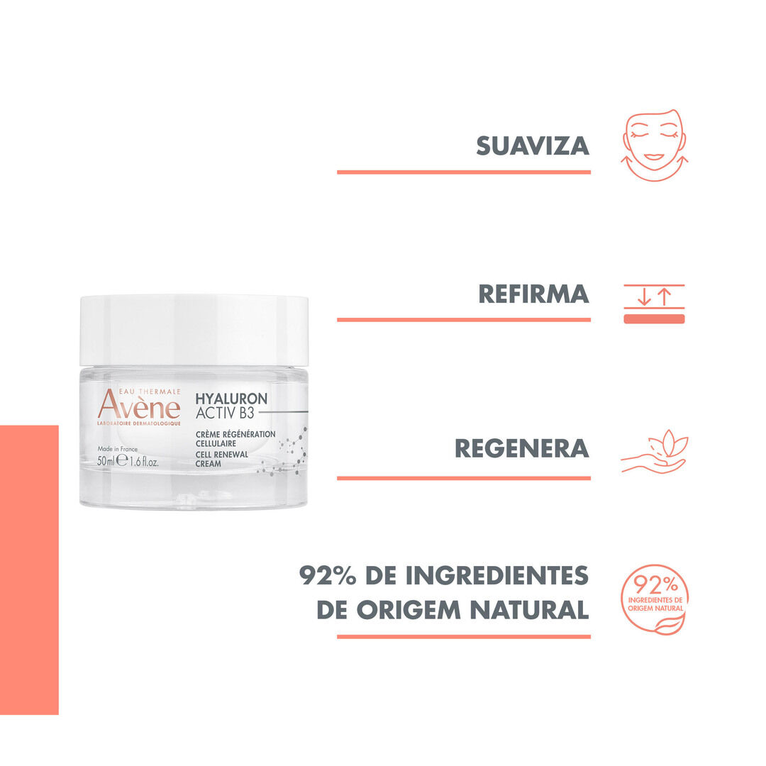 AVENE  Hyaluron Activ B3 Creme de Dia Antienvelhecimento - 50ml