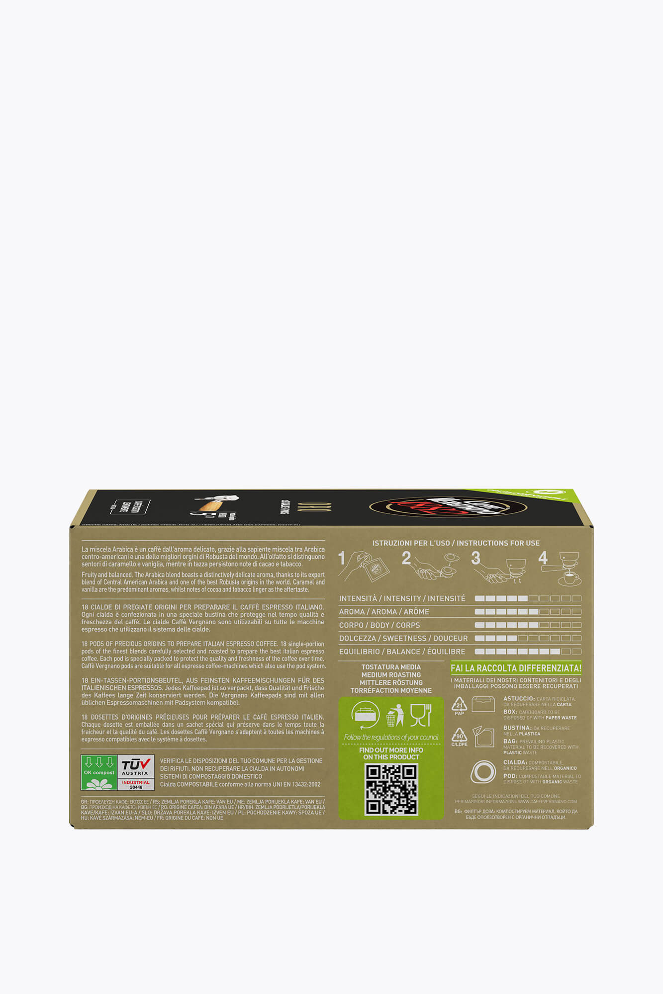 Caffè Vergnano Arabica 18 E.S.E. Pads
