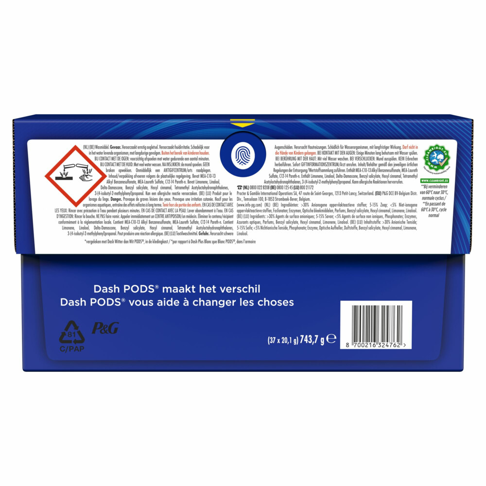 Dash Wasmiddelcapsules 4in1 Pods Zeebries37 stuks