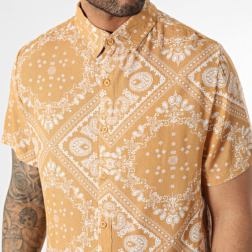 Chemise Manches Courtes Bandana Moutarde