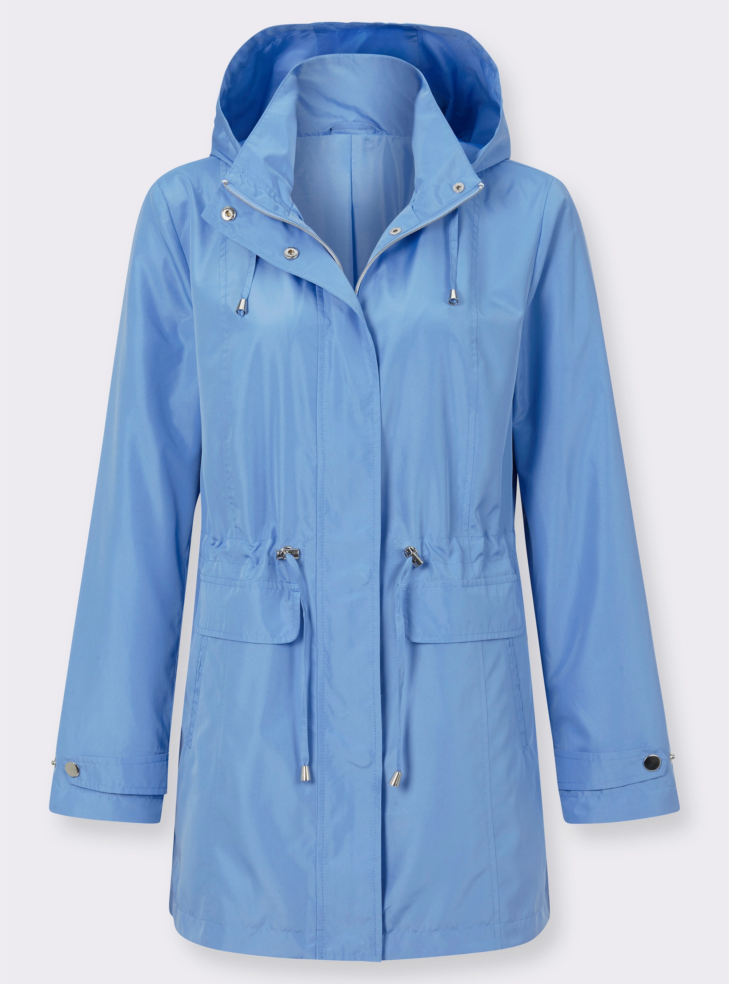 Jacke mit regulierbarer Kapuze und Taille